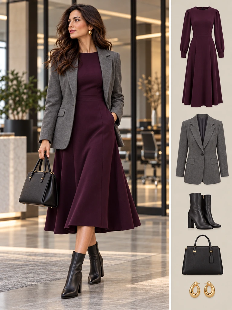 45 Winter Business Casual Dresses for Women That Look Polished and Chic - image 42