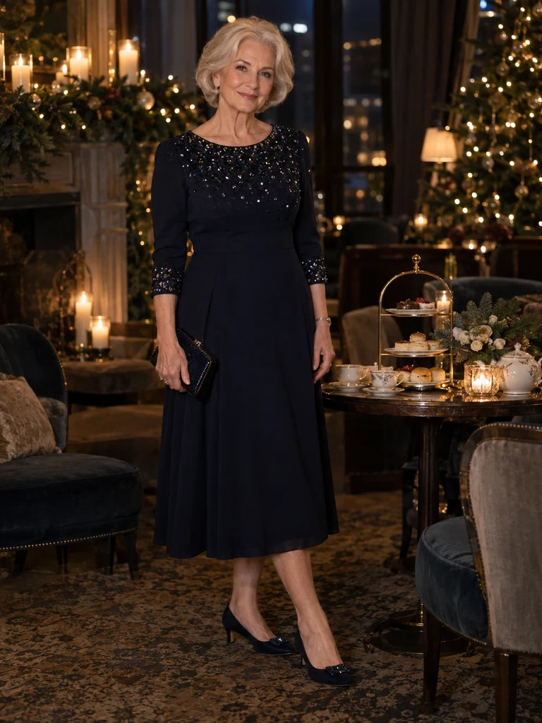 45 Christmas Tea Party Dresses for Women Over 70 - image 44