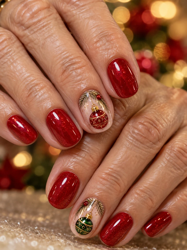 45 Classy Christmas Nail Design Ideas for Women Over 70 for a Festive Look - image 45