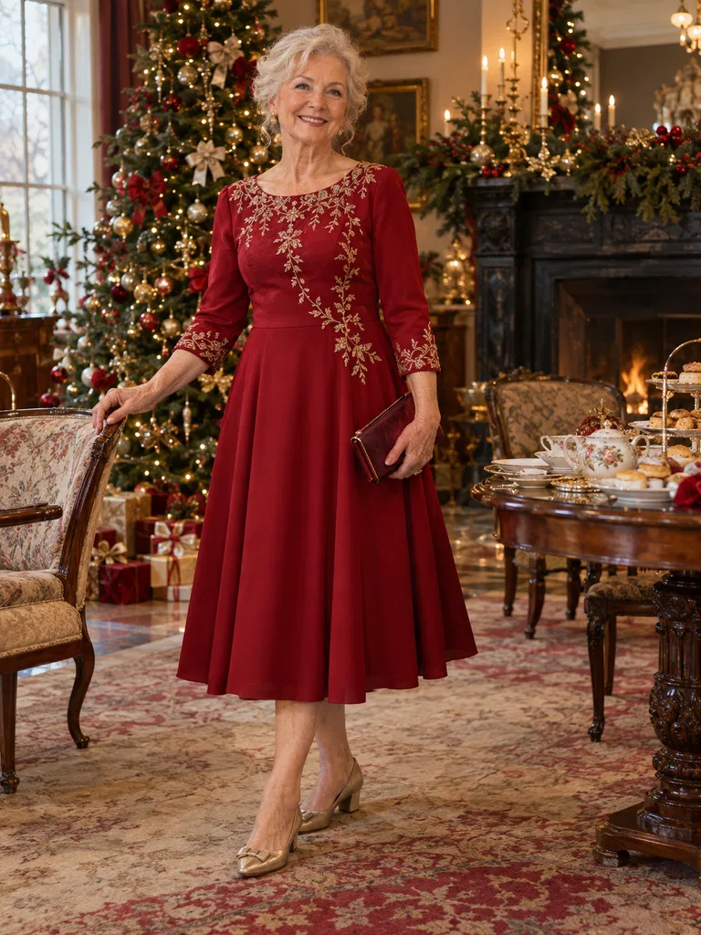 45 Christmas Tea Party Dresses for Women Over 70 - image 45