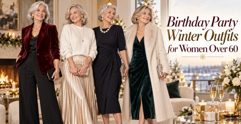 Birthday Party Winter Outfits for Women Over 60