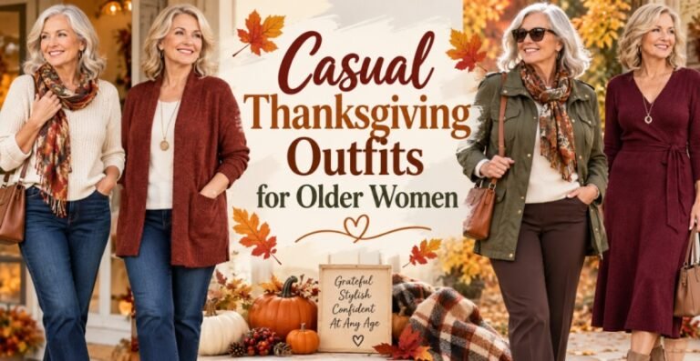 48 Casual Thanksgiving Outfits for Older Women That Are Cute and Comfortable
