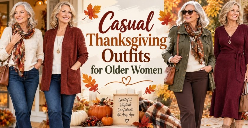 Casual Thanksgiving Outfits for Older Women