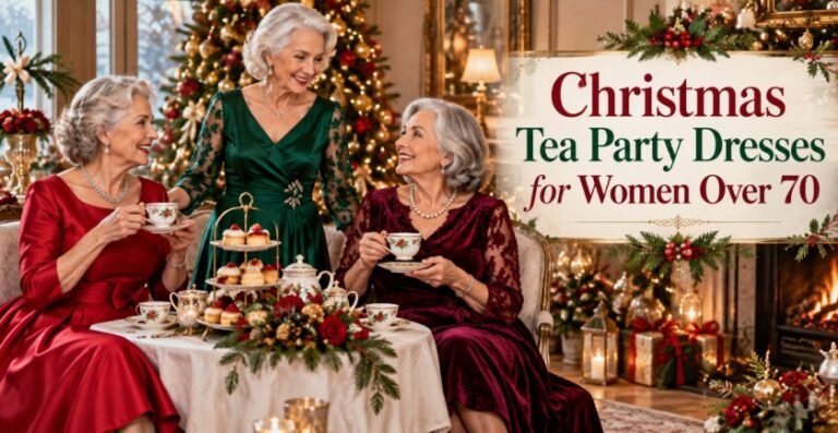 45 Christmas Tea Party Dresses for Women Over 70