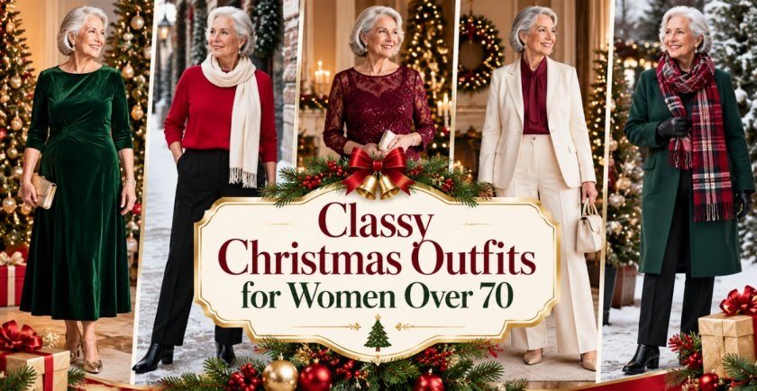 Classy Christmas Outfits for Women Over 70