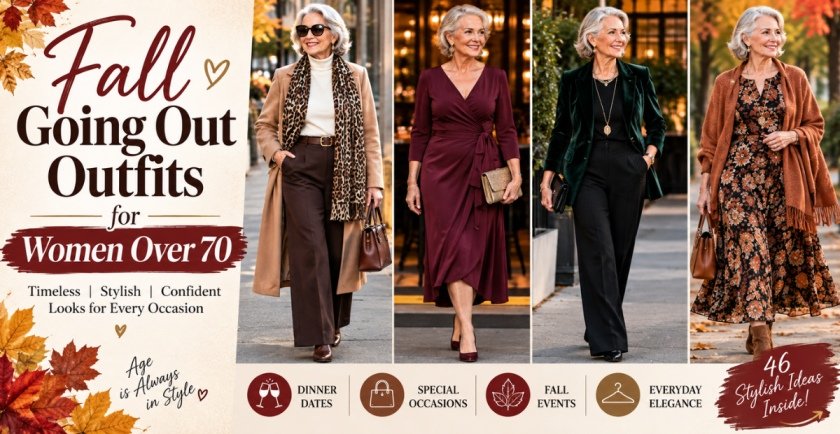 Fall Going Out Outfits for Women Over 70
