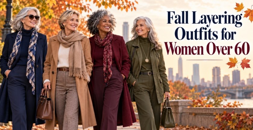 Fall Layering Outfits for Women Over 60