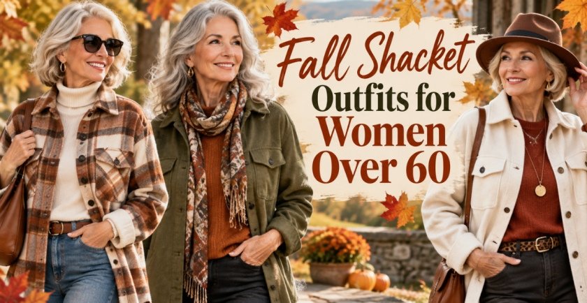 Fall Shacket Outfits for Women Over 60