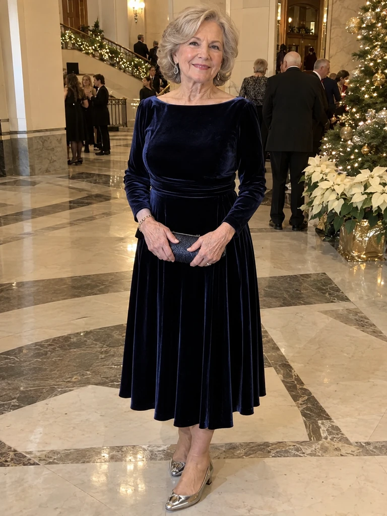 45 Velvet Christmas Dresses for Women Over 70 for Festive Celebrations - image 04