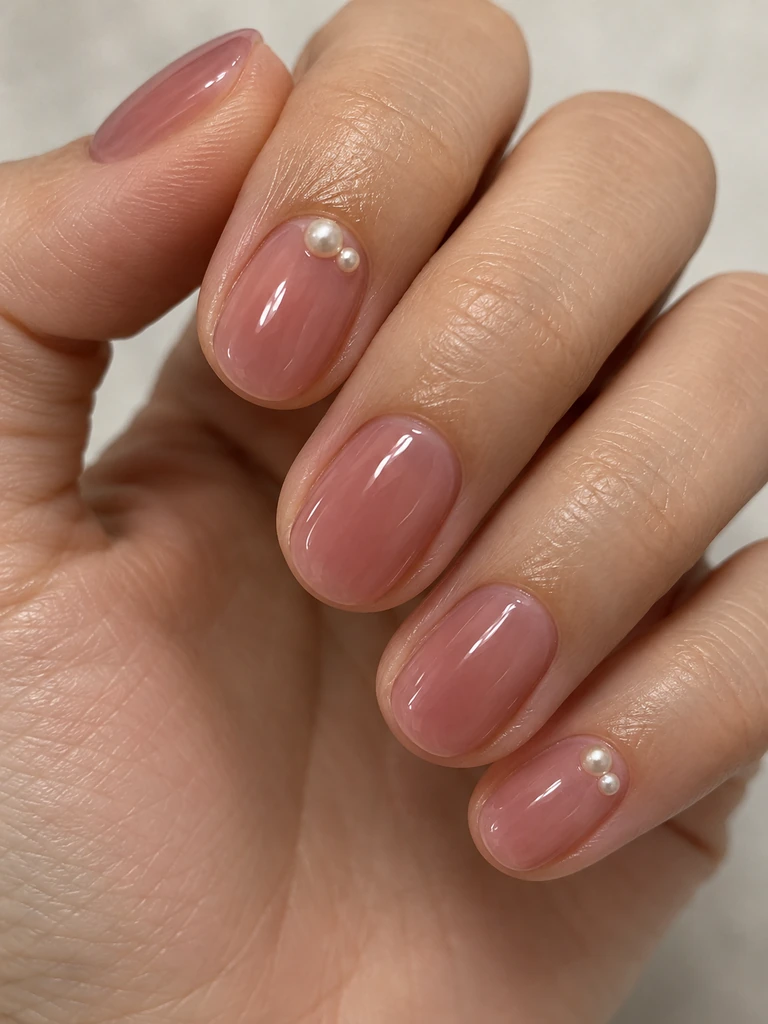 45 Dreamy Short Fall Wedding Nails for Bride With Delicate Bridal Details - image 07