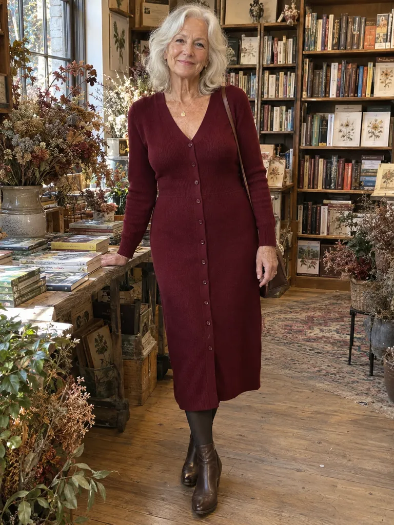 45 Warm Midi Dresses for Women Over 70 for Effortlessly Elegant Winter Style - image 08