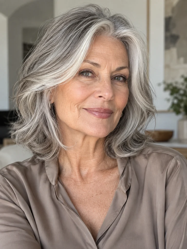 45 Best Hair Colors for Women Over 60 With Medium-Length Hair - image 10