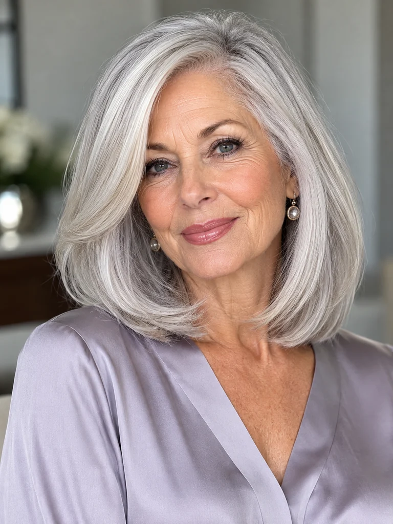 45 Best Hair Colors for Women Over 60 With Medium-Length Hair - image 11