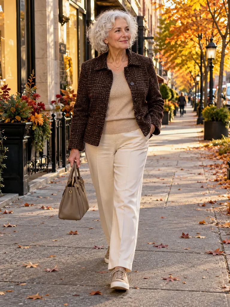 45 Chic Fall Travel Outfits for Women Over 60 for Effortless Autumn Style - image 12