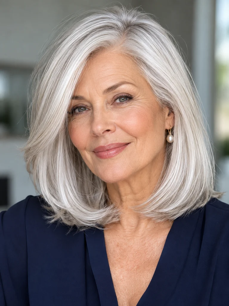 45 Best Hair Colors for Women Over 60 With Medium-Length Hair - image 13