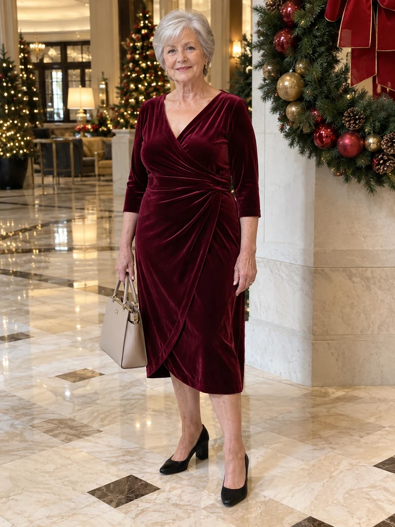 45 Velvet Christmas Dresses for Women Over 70 for Festive Celebrations - image 13
