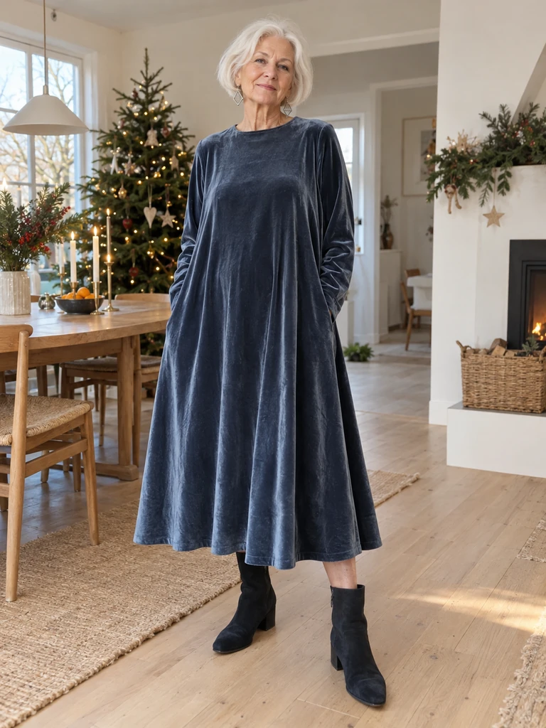 45 Velvet Christmas Dresses for Women Over 70 for Festive Celebrations - image 14