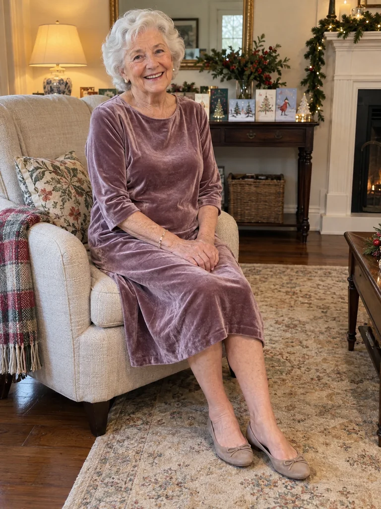 45 Velvet Christmas Dresses for Women Over 70 for Festive Celebrations - image 16