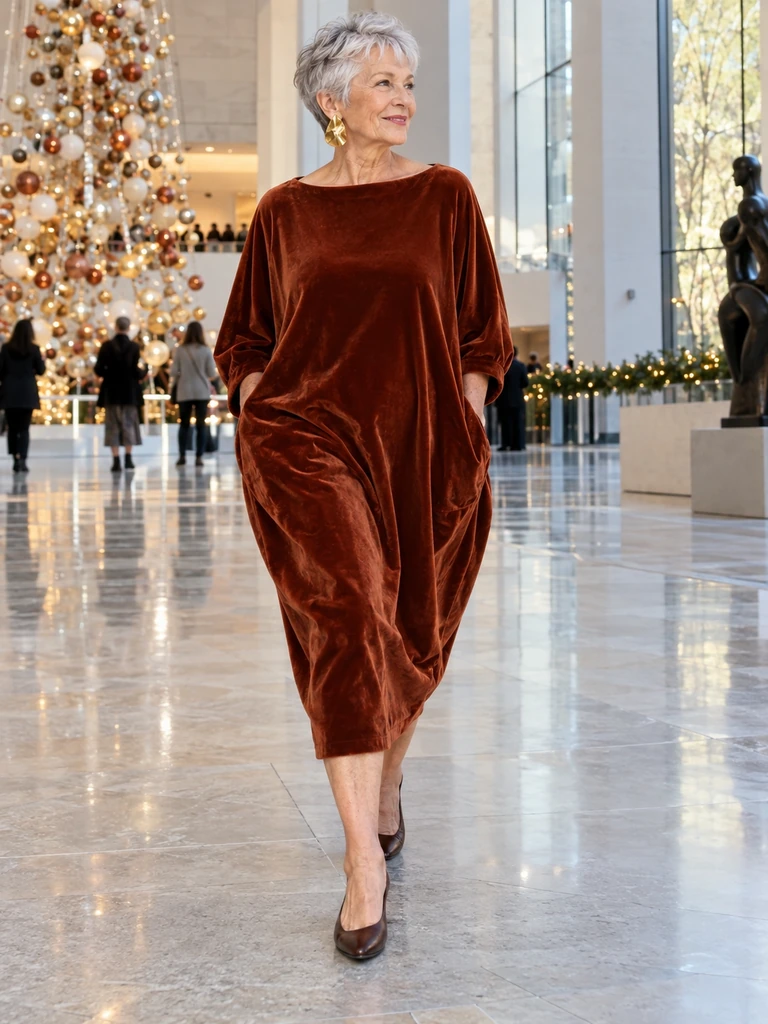 45 Velvet Christmas Dresses for Women Over 70 for Festive Celebrations - image 18