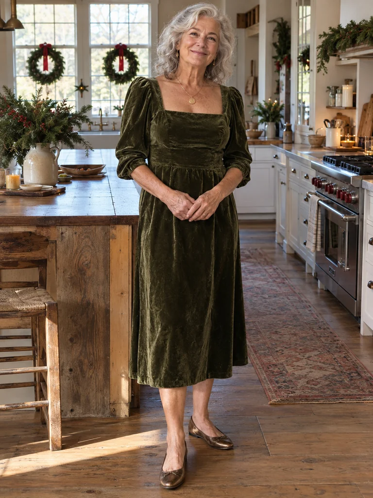 45 Velvet Christmas Dresses for Women Over 70 for Festive Celebrations - image 20