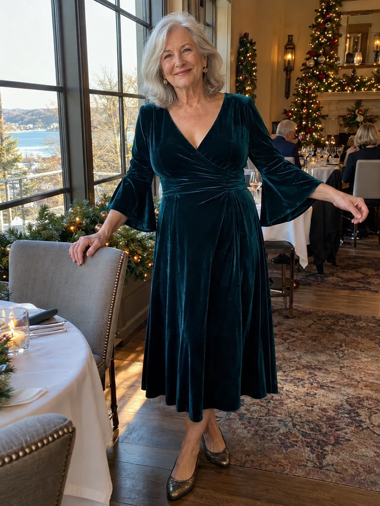 45 Velvet Christmas Dresses for Women Over 70 for Festive Celebrations - image 21