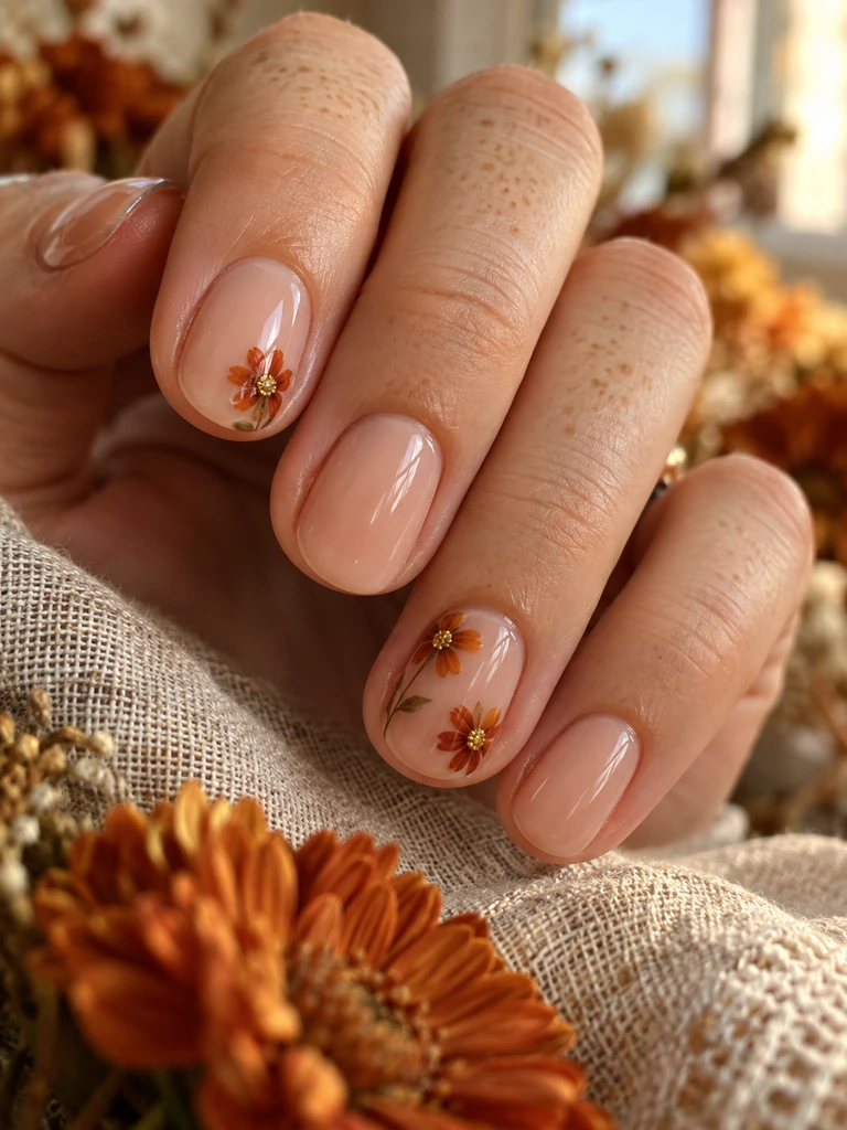 45 Dreamy Short Fall Wedding Nails for Bride With Delicate Bridal Details - image 24