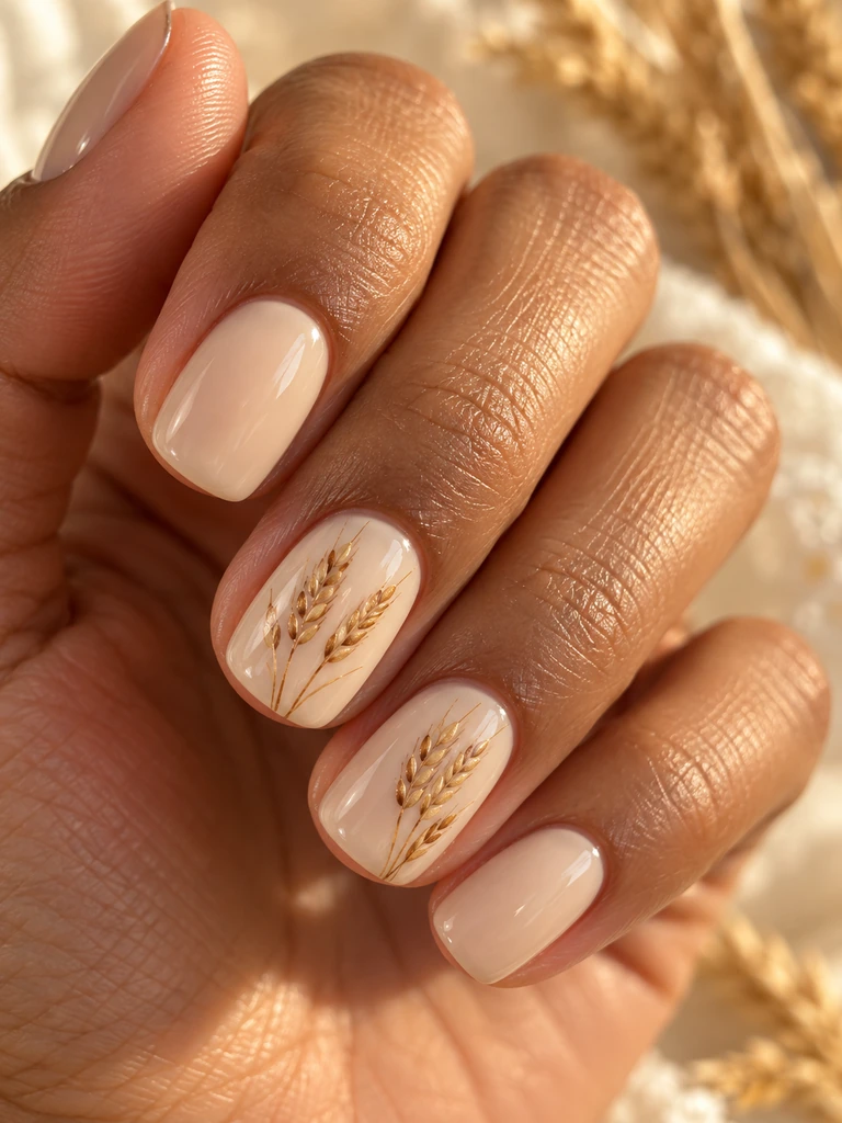 45 Dreamy Short Fall Wedding Nails for Bride With Delicate Bridal Details - image 27