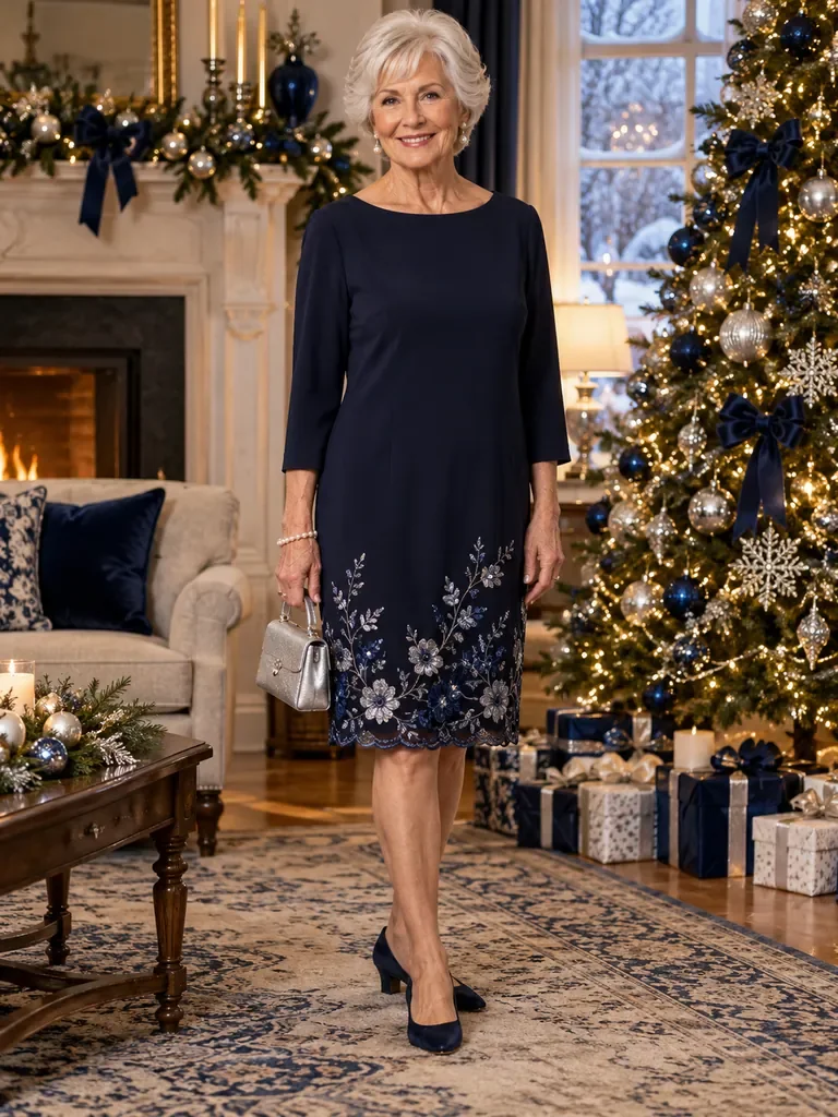 45 Petite Christmas Dresses for Women Over 70 for a Classy Holiday Look - image 27