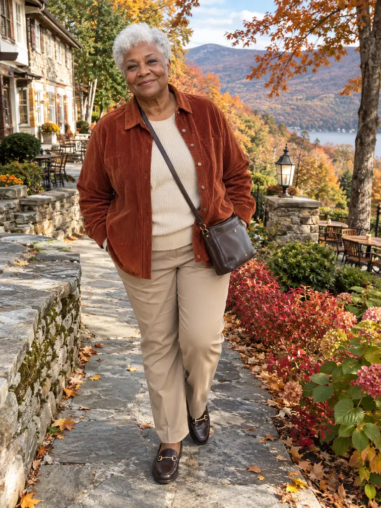 45 Chic Fall Travel Outfits for Women Over 60 for Effortless Autumn Style - image 29