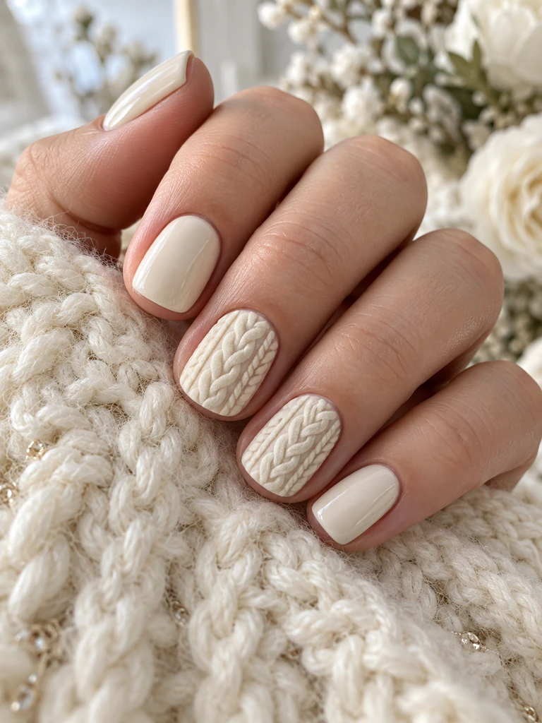 45 Dreamy Short Fall Wedding Nails for Bride With Delicate Bridal Details - image 33