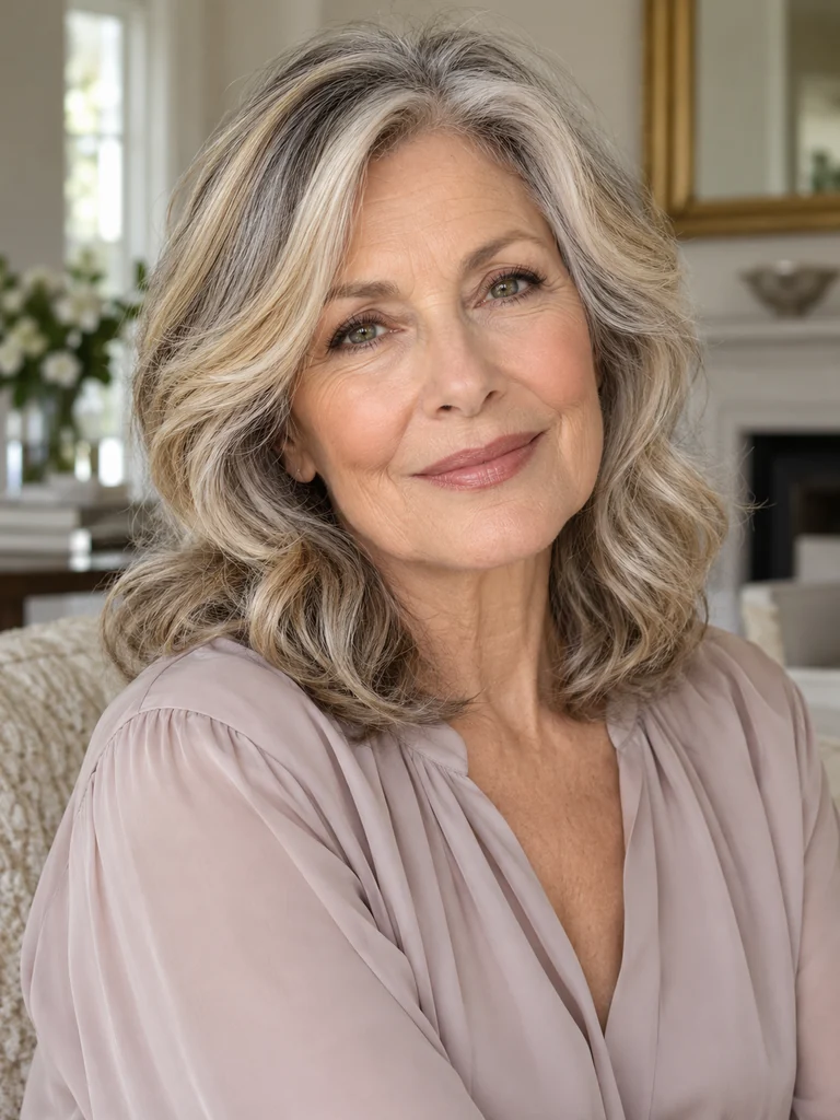 45 Best Hair Colors for Women Over 60 With Medium-Length Hair - image 34