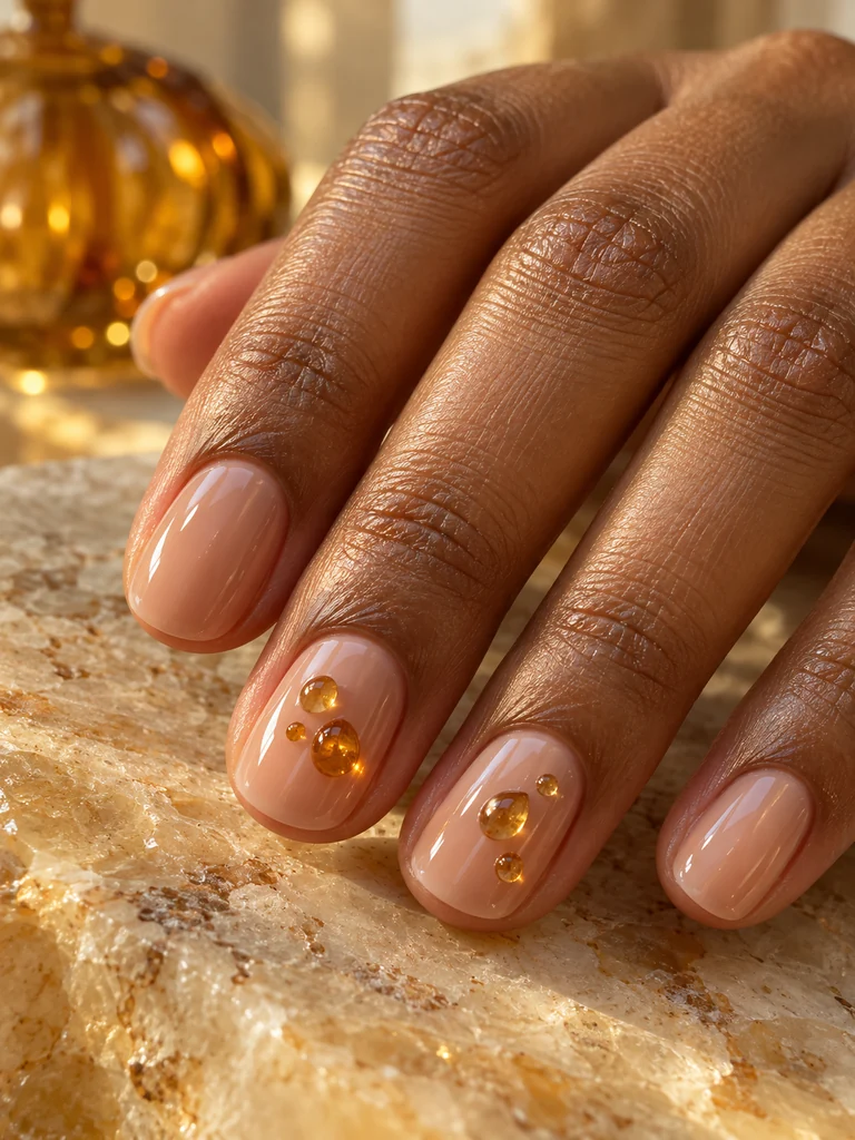 45 Dreamy Short Fall Wedding Nails for Bride With Delicate Bridal Details - image 35