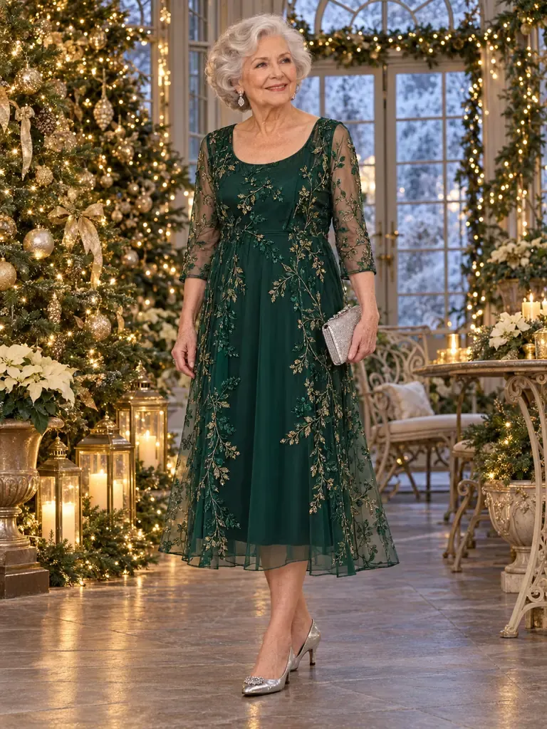 45 Petite Christmas Dresses for Women Over 70 for a Classy Holiday Look - image 35