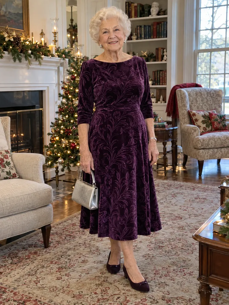45 Velvet Christmas Dresses for Women Over 70 for Festive Celebrations - image 36