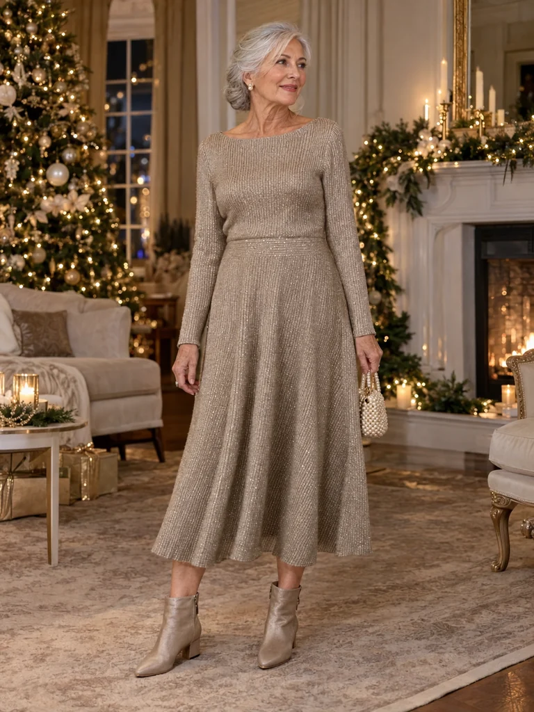 45 Warm Midi Dresses for Women Over 70 for Effortlessly Elegant Winter Style - image 38