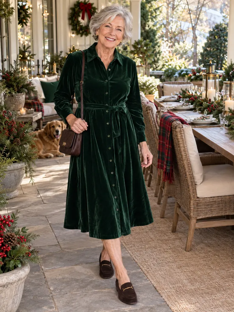 45 Velvet Christmas Dresses for Women Over 70 for Festive Celebrations - image 38