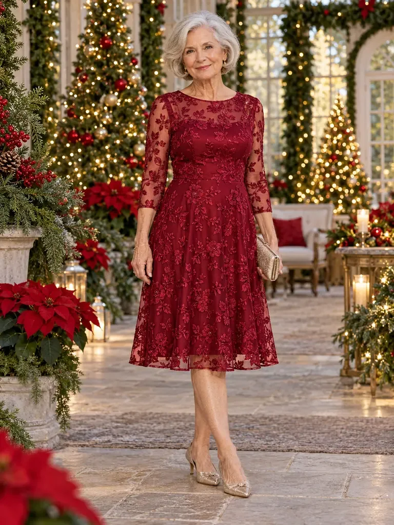 45 Petite Christmas Dresses for Women Over 70 for a Classy Holiday Look - image 38