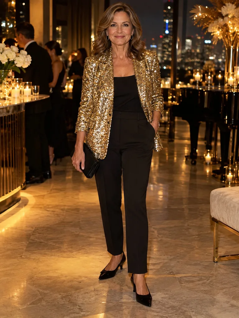 45 Classy and Comfortable New Years Outfit Ideas for Women Over 50 - image 39