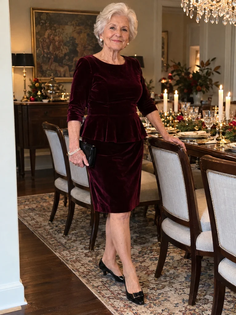 45 Velvet Christmas Dresses for Women Over 70 for Festive Celebrations - image 40