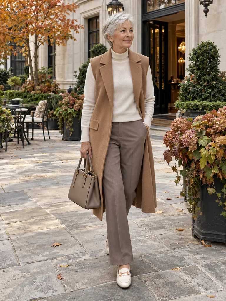 45 Chic Fall Travel Outfits for Women Over 60 for Effortless Autumn Style - image 42