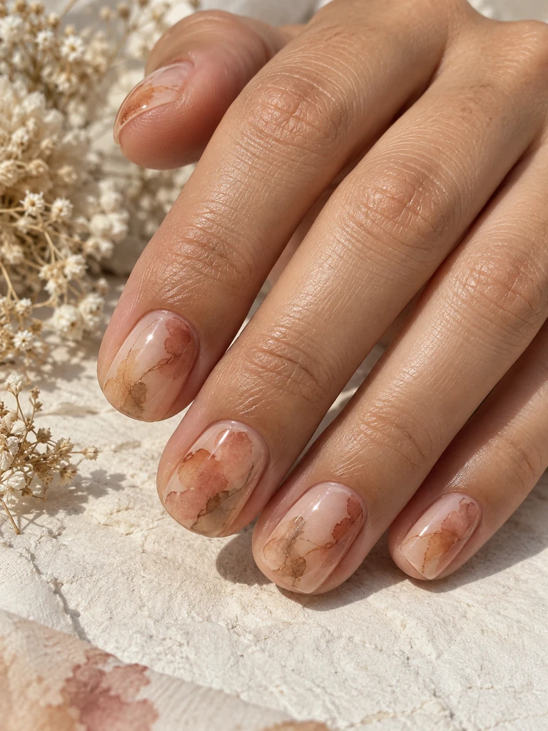 45 Dreamy Short Fall Wedding Nails for Bride With Delicate Bridal Details - image 42