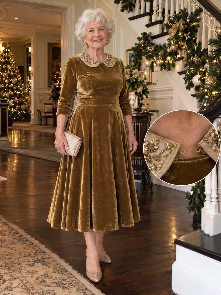 45 Velvet Christmas Dresses for Women Over 70 for Festive Celebrations - image 45