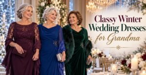 45 Classy Winter Wedding Dresses for Grandma to Look Beautiful