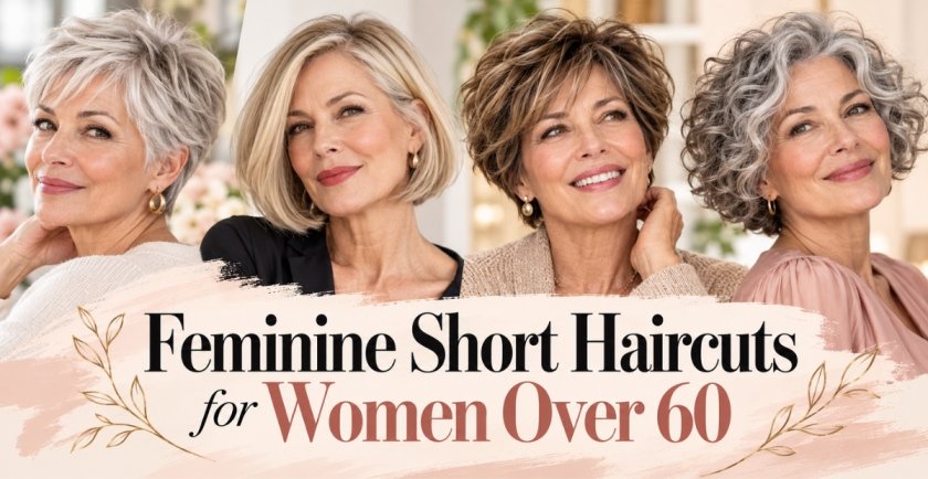 Feminine Short Haircuts for Women Over 60