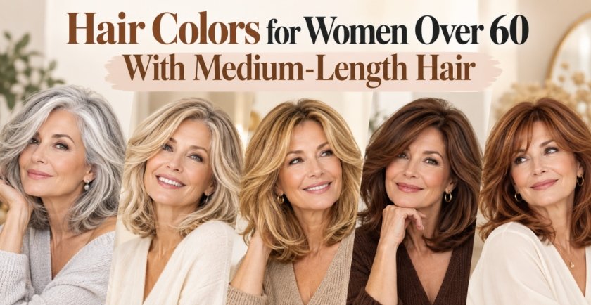 Hair Colors for Women Over 60 With Medium-Length Hair