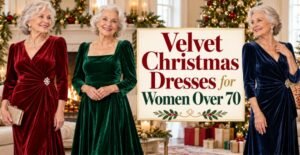 45 Velvet Christmas Dresses for Women Over 70 for Festive Celebrations